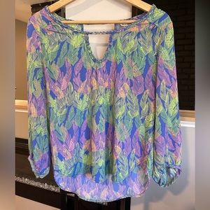 American Eagle Neon Open Back Off the Shoulder Top
